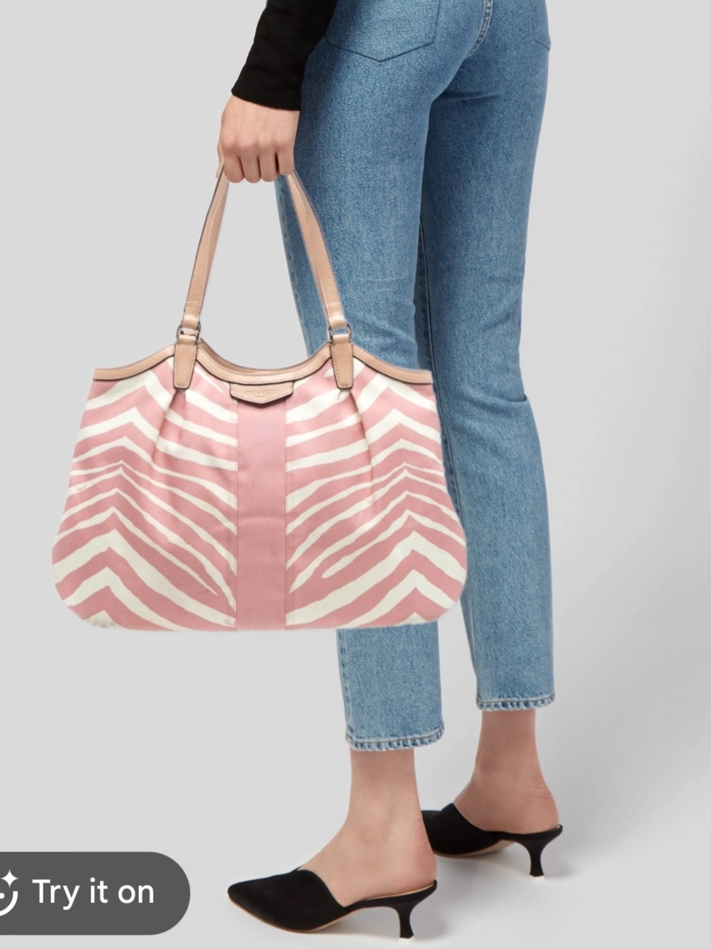 Vintage Coach Devin pink zebra print bag - Y2K